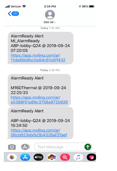 SMS notification